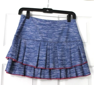 Lucky in Love Tiered Tennis GOLF PICKLEBALL Skort SMALL (4-6)Blue/PINK - Picture 1 of 4