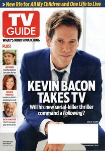 TV GUIDE Magazine January 21-27 2013 Kevin Bacon Timothy Olyphant Spartacus - Picture 1 of 3
