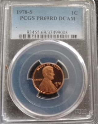 1978 S 1C Proof Lincoln Cent PCGS PR69RD DCAM - Image 1 of 4
