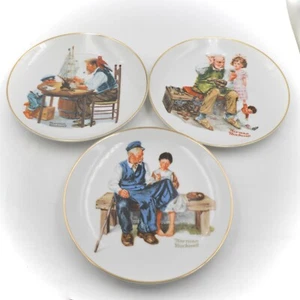 1984 Norman Rockwell Collector Plate Set - Good Boy Lighthouse Keeper The Cobbler - Bild 1 von 8