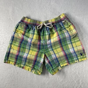 Polo Ralph Lauren Swim Trunks Shorts Mens Size 30 Large Plaid Drawstring Mesh - Picture 1 of 6