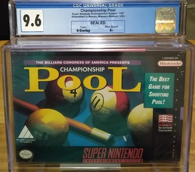 Championship Pool Super Nintendo SNES New Sealed GRADED CGC 9.6 A+ Top Pop - Image 1 of 4