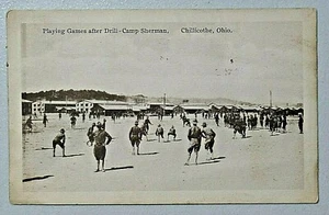 Playing Games Camp Sherman Chillicothe Ohio US Army WW1 1918 DB Postcard 8755 - Picture 1 of 2