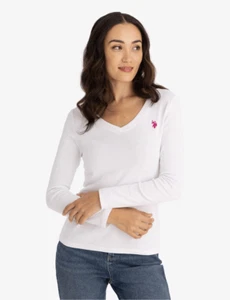 Polo Ralph Lauren Long-sleeved V-neck  and relaxed fit T-Shirt SZ L - Picture 1 of 10