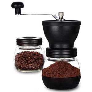 Keramikmahlwerk Kaffeeemühle Manuell Kaffeemühle Edelstahlgriffe Kaffeemühle DHL - Bild 1 von 19