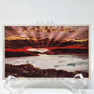 Antique 1903 Postcard Sunrise From Summit Of Pikes Peak CO By Fishback & Co. - Picture 1 of 4