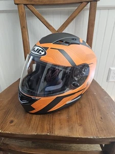 HJC Helmets CS-R3 Matte Orange & Black Full Face Helmet Size M NWOT - Picture 1 of 12