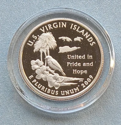 2009 US Virgin Islands Proof Quarter in a Air Tite Capsule - Image 1 of 2