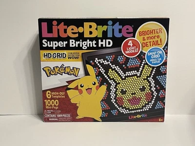 Lite Brite Super Bright HD Edición Pokemon - Pantalla Iluminada Pikachu TOTALMENTE NUEVO Foto 1 de 4