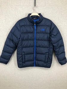 The North Face Mantel Large blau Jungen Daunen durchgehender Reißverschluss wattierte gefütterte Jacke Kinder - Bild 1 von 13