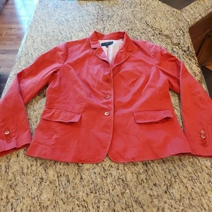 TALBOTS PETITES Damen Blazer Sakko 16P Petite Pink/Rost/Roan 3 Knöpfe gefüttert - Bild 1 von 16