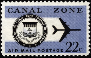 Canal Zone Stamp Scott # C51 Mint NH F-VF - 22 Cents Violet & Black Jet Airplane - Picture 1 of 1