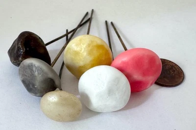 Alfileres con punta de vidrio vintage hallazgos Japón 6 Foto 1 de 2