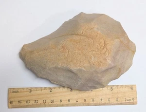 Hacha de mano de piedra de hombre Homo Erectus paleolítica ACHEULEAN 300.000 años de antigüedad (#F7346) - Imagen 1 de 2