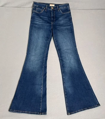 KUT From The Kloth Women Size 10 Blue Ana Fab Ab Super Flare High Rise 1132 - Image 1 of 4