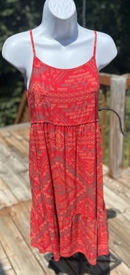 Платье Wrangler для девочек размер L ацтекское красное со спагетти-ремешком K-210 - Изображение 1 из 4