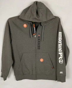 Timberland Pro Rain Repel Sz Large Heavy Weight Men's Full Zip Hoodie Gray New - Picture 1 of 17