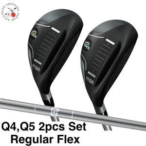 PRGR Carrys Q Utility Hybrid Q4,Q5 2pcs Set R Regular Flex Graphite Headcover RH - Picture 1 of 13