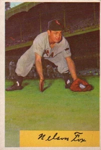 1954 Bowman Baseball Card Nelson Fox H/O/F Chicago White Sox Ex Mint # 6 - Picture 1 of 2