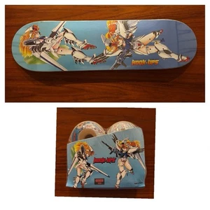 HOOKUPS MOBILE SUIT DUO SKATEBOARD DECK JEREMY KLEIN GUNDAM + MATCHING WHEELS - Picture 1 of 8