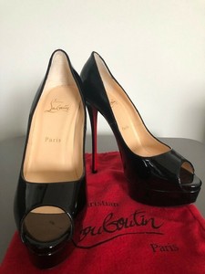 TACCHI CHRISTIAN LOUBOUTIN Nere Iriza Culturella 37.5 Black Leather Spike  Studs EUR 339,99 - PicClick IT