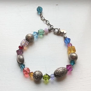 Emily Ray Multi Colored Variety Shapes Faceted Crystal Bracelet - Picture 1 of 7