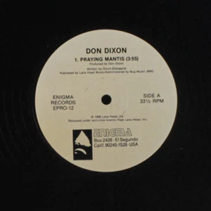 DON DIXON: praying mantis Enigma Records (3) 12" Single 33 RPM - Picture 1 of 2