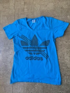 sehr cool schönes T-Shirt Adidas blau XL Mädchen S M Frauen Top :) - Bild 1 von 7