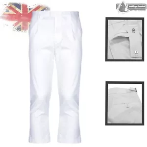 Mens Trousers Royal Navy Class II British Army White Uniform Navy Pants Service Trousers - Picture 1 of 10