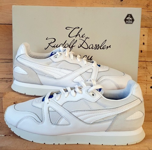 Puma Mirage Rudolf Dassler Low Leather Trainers UK10 US11 EU44.5 374876 01 White