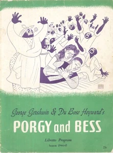 Porgy And Bess Souvenir Libretto Program 1944 Crawford Franklin Moten - Picture 1 of 7