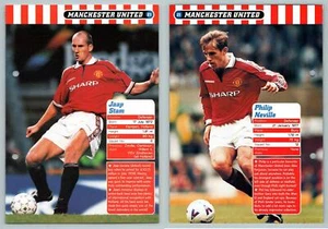 Japp Stam / Phil Neville - Man. Utd #21 Football Magic 1998-9 Fact File Page - Picture 1 of 1