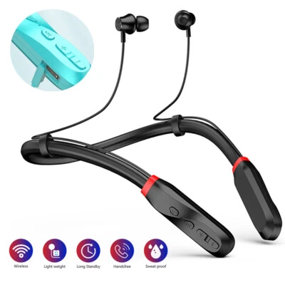 Bluetooth Headphones Wireless Neckband Headset with Mic Music Earbuds - Image 1 of 4