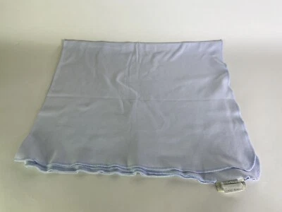 Manta de recepción de bebé Pottery Barn Kids algodón liso azul blanco 2011 Foto 1 de 4