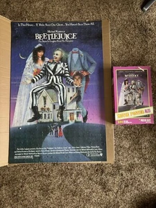 Vintage Beetlejuice Movie Poster Sized Puzzle Milton Bradley 1989 Geffen 40x26.5 - Picture 1 of 17
