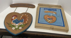 VTG House of Lloyd Home Sweet Home Wooden Plaque Hand Painted - Picture 1 of 15