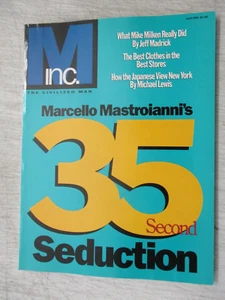 M THE CIVILIZED MAN MAGAZINE APRIL 1991 MARCELLO MASTROIANNI 35 SECOND SEDUCTION - Picture 1 of 2