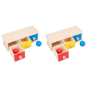2 Count Bauernspielzeug Runde Kugel Schublade Kreatives Kinder Lernspielzeug - Bild 1 von 12