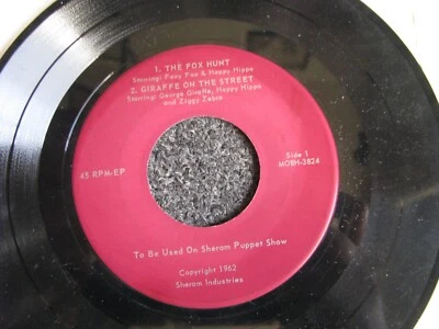 Sheram Puppet Show-4 Track EP-1962 USA-Sheram Industries MO8H 3825-Fox-Hippo - Bild 1 von 2