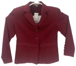 Notations Woman’s Red Blazer Size PM NWT - Picture 1 of 8