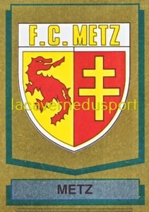 190 ECUSSON BADGE FOIL FC METZ STICKER PANINI FOOTBALL FRANCE 1987 1988 - Foto 1 di 1