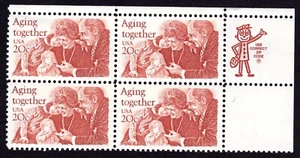 Scott #2011 Aging Together Zip Block of 4 Stamps - MNH - Picture 1 of 1