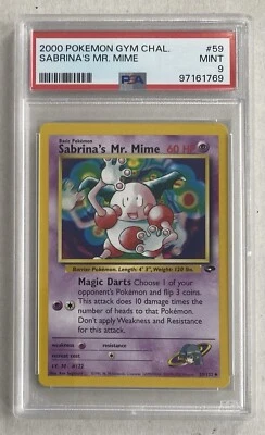 Pokemon Gym Challenge Sabrina's Mr. Mime #59 1st Edition Uncommon [PSA 9] - Image 1 of 2