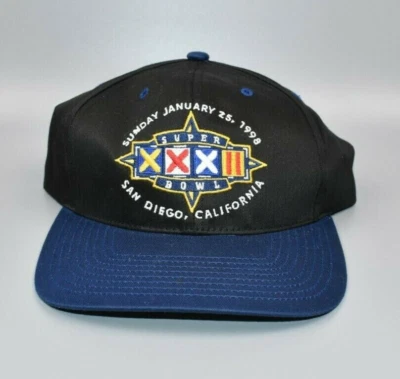Boné Snapback Vintage NFL Super Bowl XXXII Twins Enterprise - Novo com etiquetas - Imagem 1 de 4