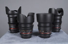 Rokinon Cine DS lenses (24mm, 35mm, 50mm, 85mm) Canon EF Mount with UV filters