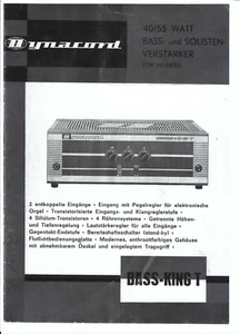 Dynacord Bedienungsanleitung User Manual und Service für Bass King T dtsch Copy - Picture 1 of 1