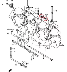 Suzuki 2 x Vergaser Carb Fuel T Stück Dichtungen Dichtungen 13673-44B00 1367344B00 - Bild 1 von 3