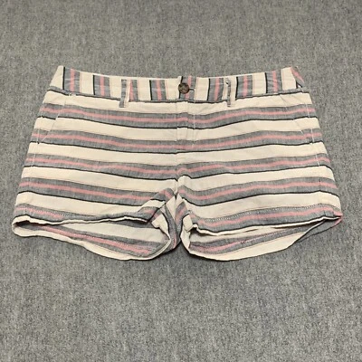 Pantalones Cortos Merona Para Mujer 2 Gris Bolsillos de tiro bajo Algodón Ligero 3" Entrepierna Foto 1 de 4