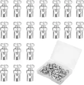20Pcs Universal 1/8" Throttle Brake Cable Ends, Go Kart Throttle Cable Stops Loc - Picture 1 of 2