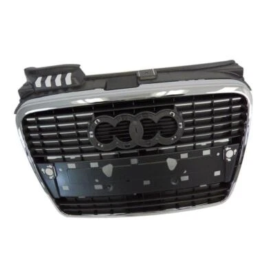Grille Assy Chrome Shell Gray Insert Grill for 2005-2008 Audi A4 Sedan AU1200112 — 第 1/3 张图片